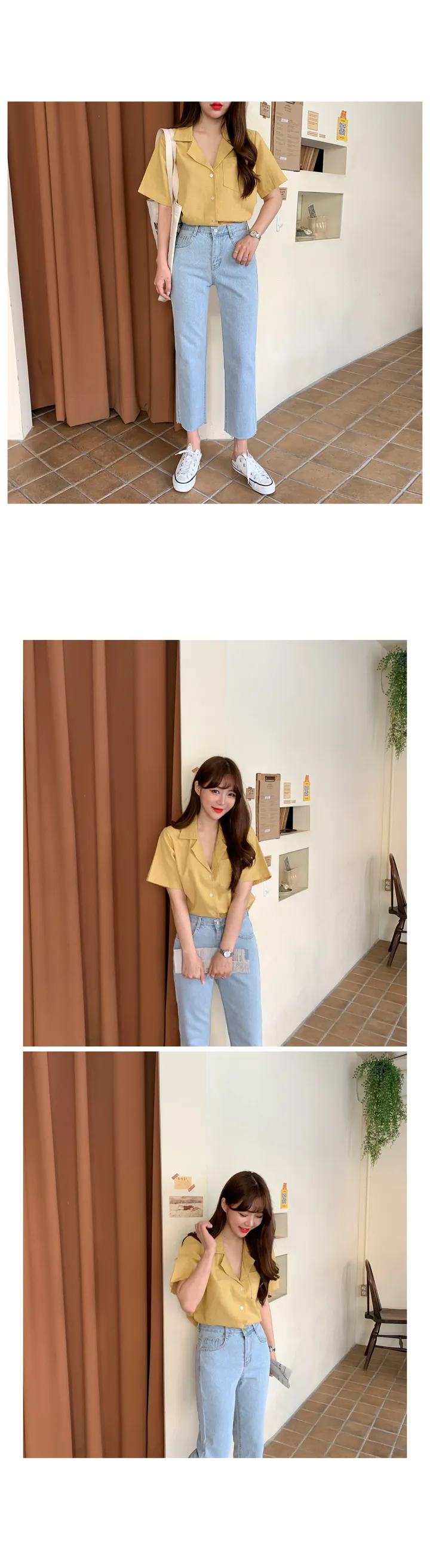 '당일발송'[landmade]인생핏키작녀썸머데님일자팬츠 (2color)'S-XL사이즈' 상세 이미지 4