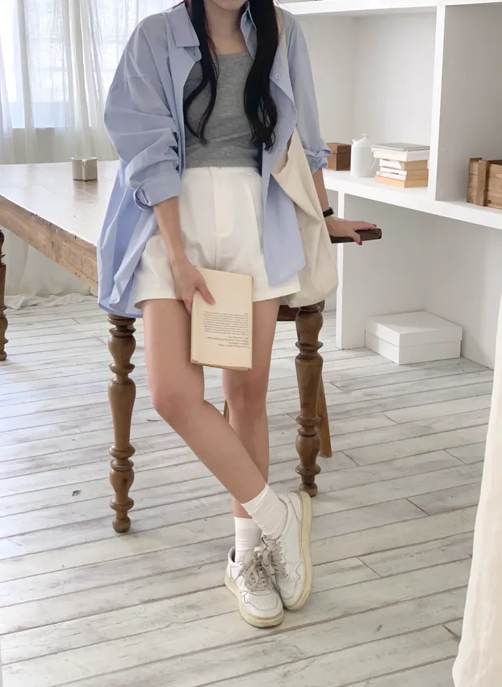 [주문폭주/당일출고] 루즈핏 파스텔 코튼 셔츠 남방 5col 봄셔츠 여름셔츠 가을셔츠 상세 이미지 67