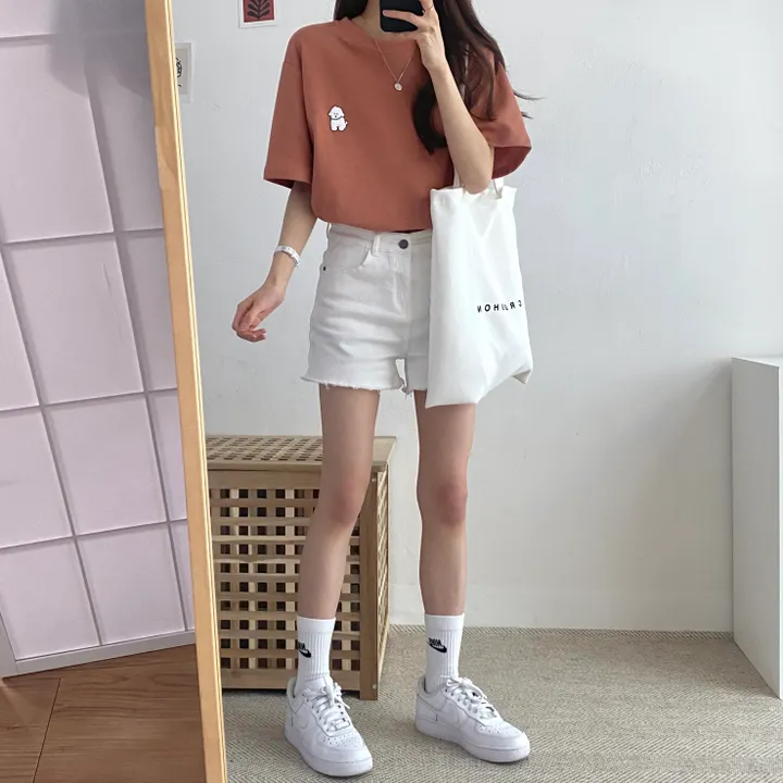 [묶음 할인/꾸안꾸] 귀여운 흰둥이 패치 반팔티 5color 상세 이미지 23