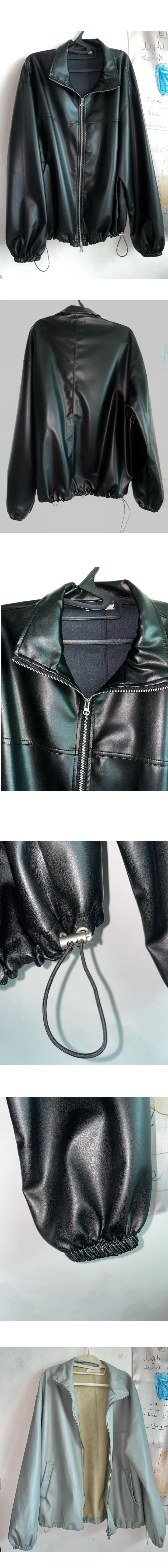 2way balloon leather jacket 상세 이미지 7