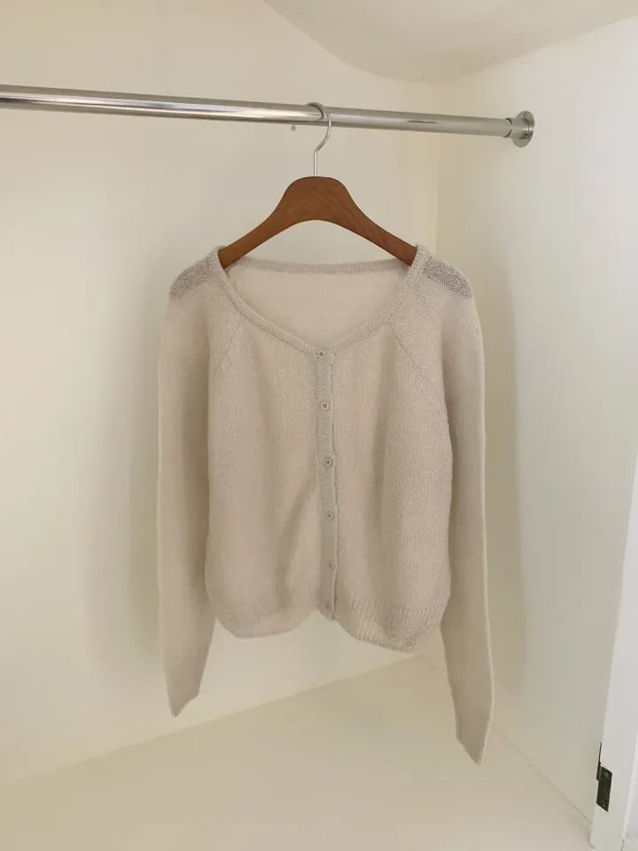 [보송/여리핏☁️] 바스 모헤어 가디건 (5color) 봄가디건/여름옷/데일리룩/데이트룩/벚꽃/나들이룩/핑크/니트/피크닉룩 상세 이미지 48