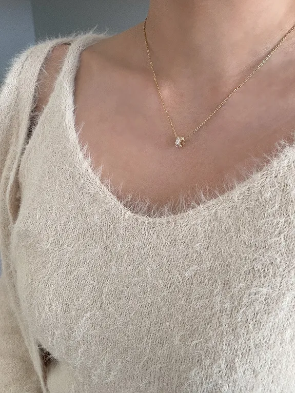 surgical steel cubic necklace 써지컬 스틸 큐빅 펜던트 목걸이 상세 이미지 10
