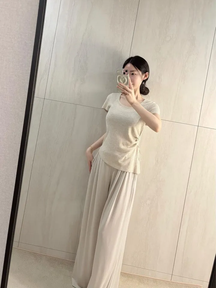 *허리쏙 촤르르 밴딩 핀턱 와이드 팬츠 *핀턱팬츠, 와이드팬츠, 여름바지, 촤르르팬츠 상세 이미지 3