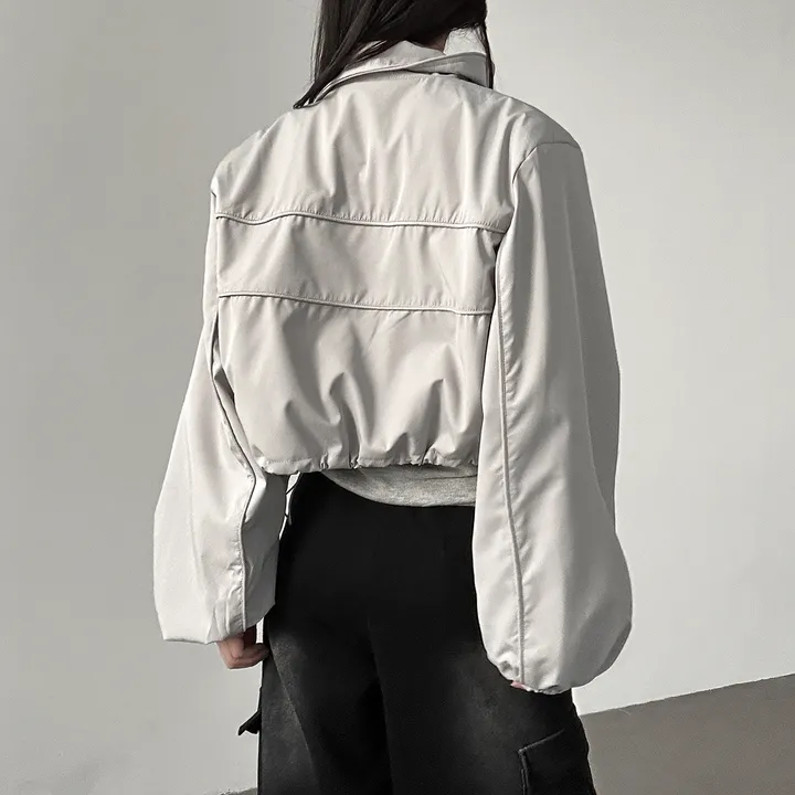 당일출고🚀[quality/도톰] 하이넥 파이핑 고프코어 루즈핏 스트링 바람막이 점퍼 3color 상세 이미지 11