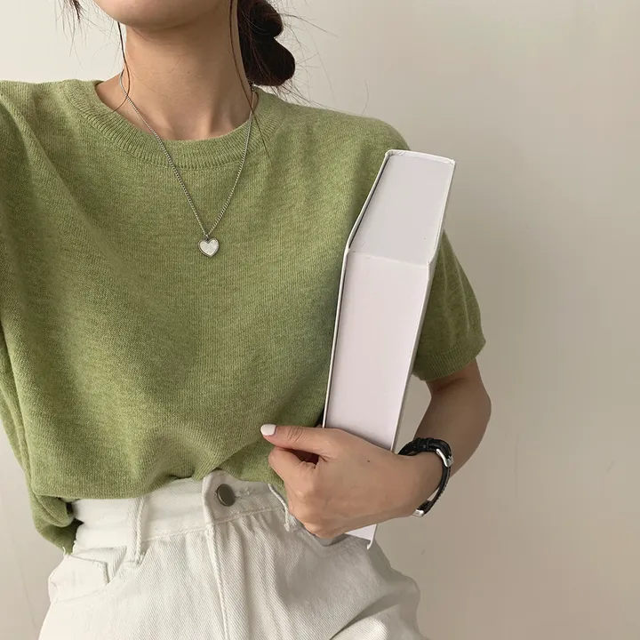 [ 샥출발*.* 데일리/9colors] 프루츠 라운드 반팔 니트 상세 이미지 43