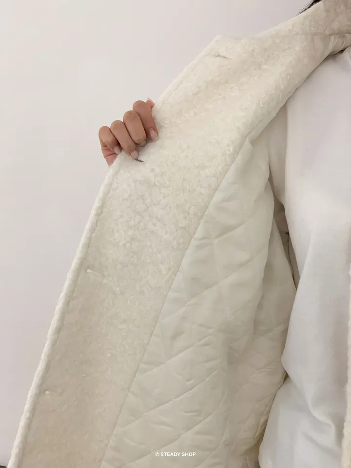 [울코트/울40%/누빔] 코지 부클코트 하프코트 코트 (3colors) 상세 이미지 17