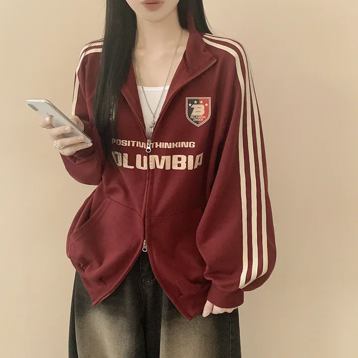 [간절기필수!] 오버핏 투웨이 힙블록코어 하이넥 배색 라인 나그랑 트랙 집업 스포티스파이스 축구유니폼 상세 이미지 10