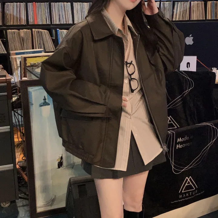 [핵고퀄!/✨주문폭주/후기극찬✨]매트 레더의 정석,오버핏 레더 블루종 자켓 점퍼 상세 이미지 51