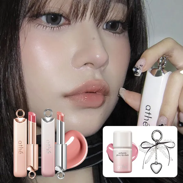 1+1 + 글로이 팁 치크 + 하트 리본 키링