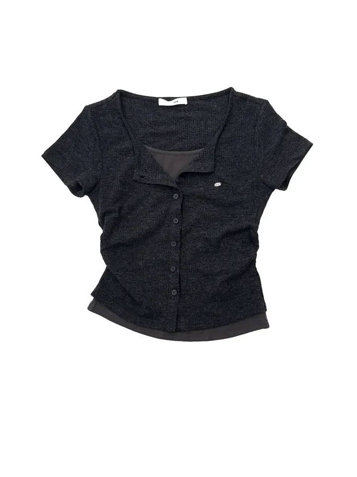 [25 SS신상🍀] Shirring Two Tone Layered Short NT 상세 이미지 15