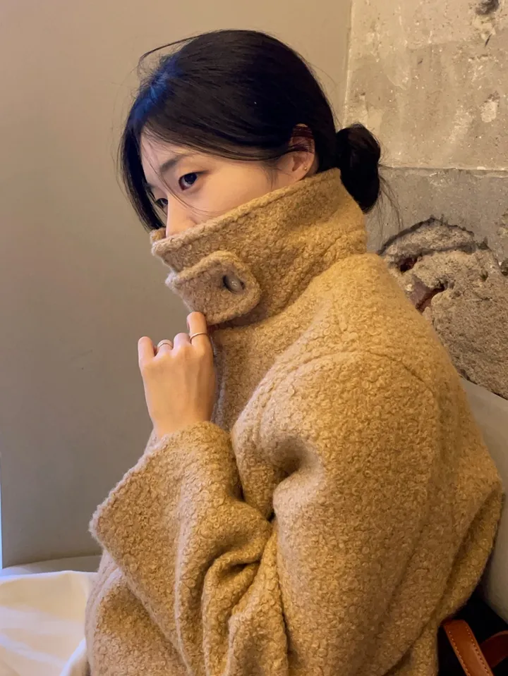 [주문폭주] 크리미 하이넥 숏코트 - 2col 상세 이미지 32