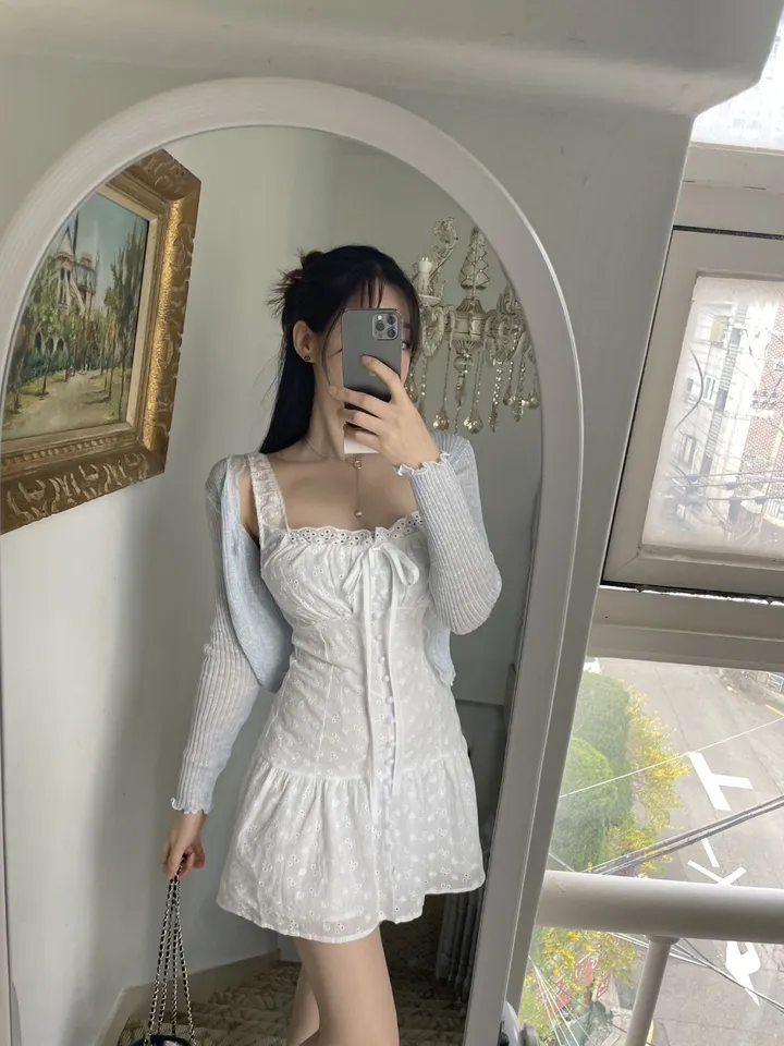 퍼티 썸머 시스루 레이스 크롭 볼레로 가디건 상세 이미지 21