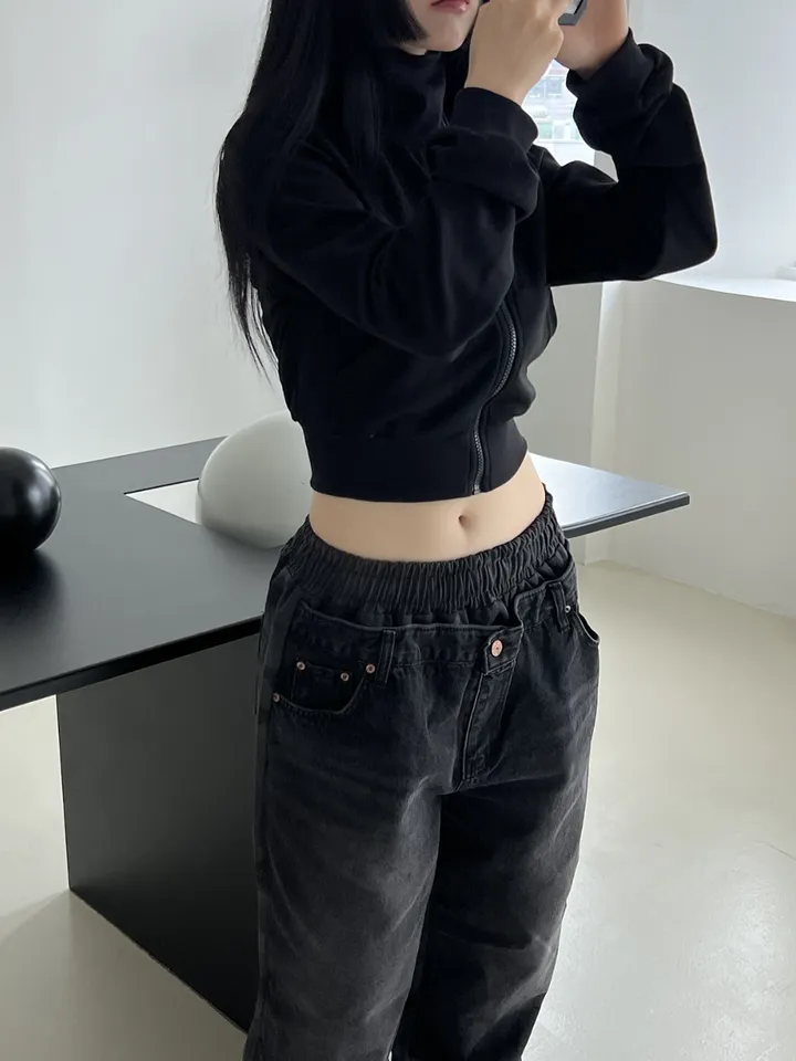 [❤️‍🔥주문폭주❤️‍🔥/당일배송🚀] 카브 하이넥 언발 폴라 집업 상세 이미지 19
