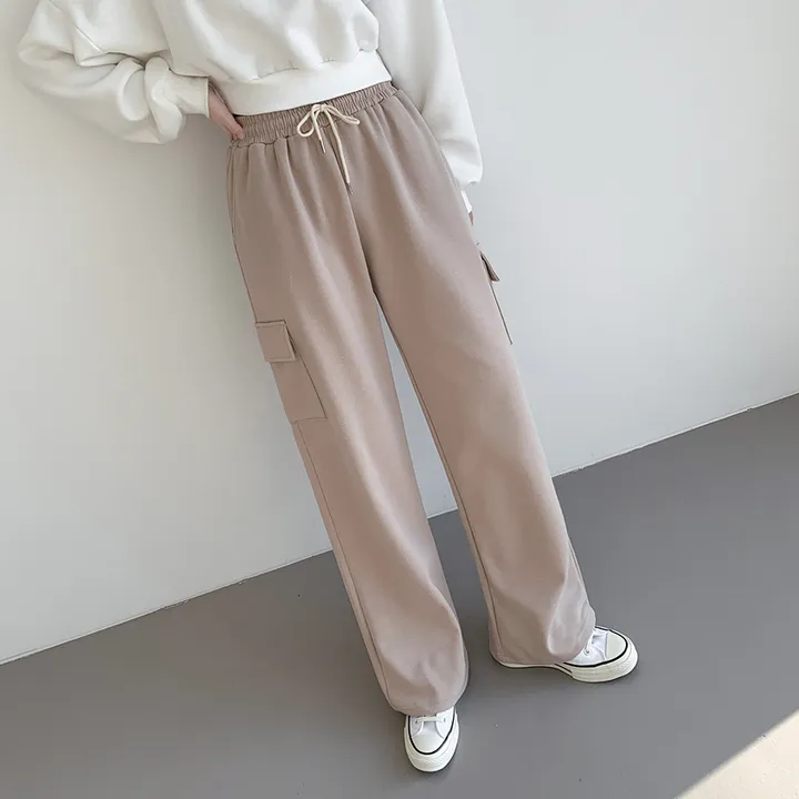 10가지 파스텔색감 숏앤롱 카고 트레이닝 와이드 팬츠  P0008040 상세 이미지 25