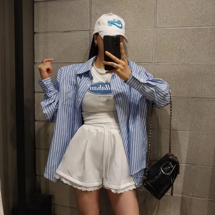 레이스 핀턱반바지(3단쭈리) 상세 이미지 4