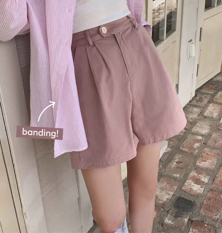 [화이트 비침X/🤍1천장돌파]츄리닝보다 편한, 비죠 원버튼 코튼 숏팬츠 상세 이미지 4