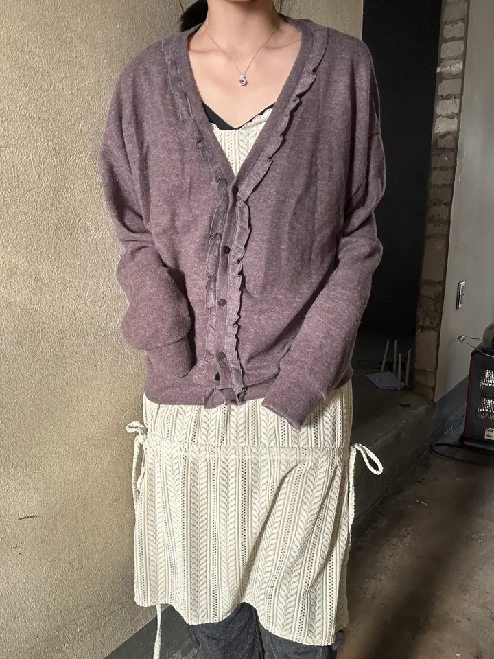 *추천* 빈티지 프릴 가디건 3color 상세 이미지 25
