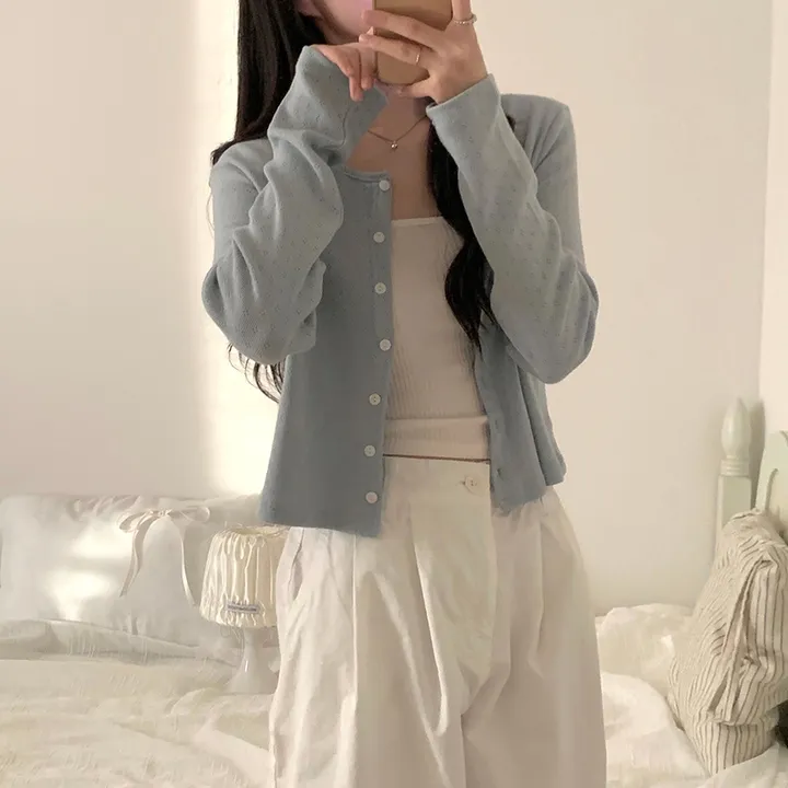 로로 펀칭 가디건 (8color) 상세 이미지 70