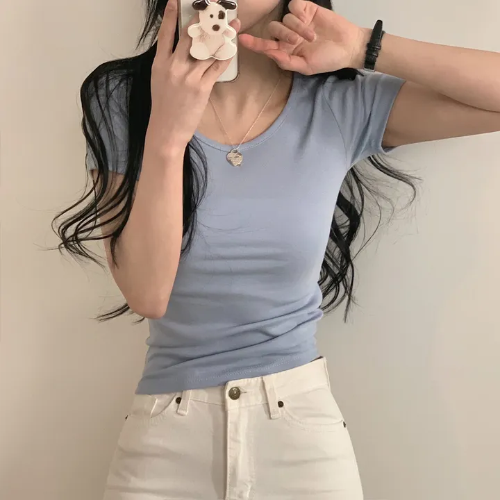 [1+1추가할인🤍/13컬러] 데일리 기본 유넥 반팔티 상세 이미지 21