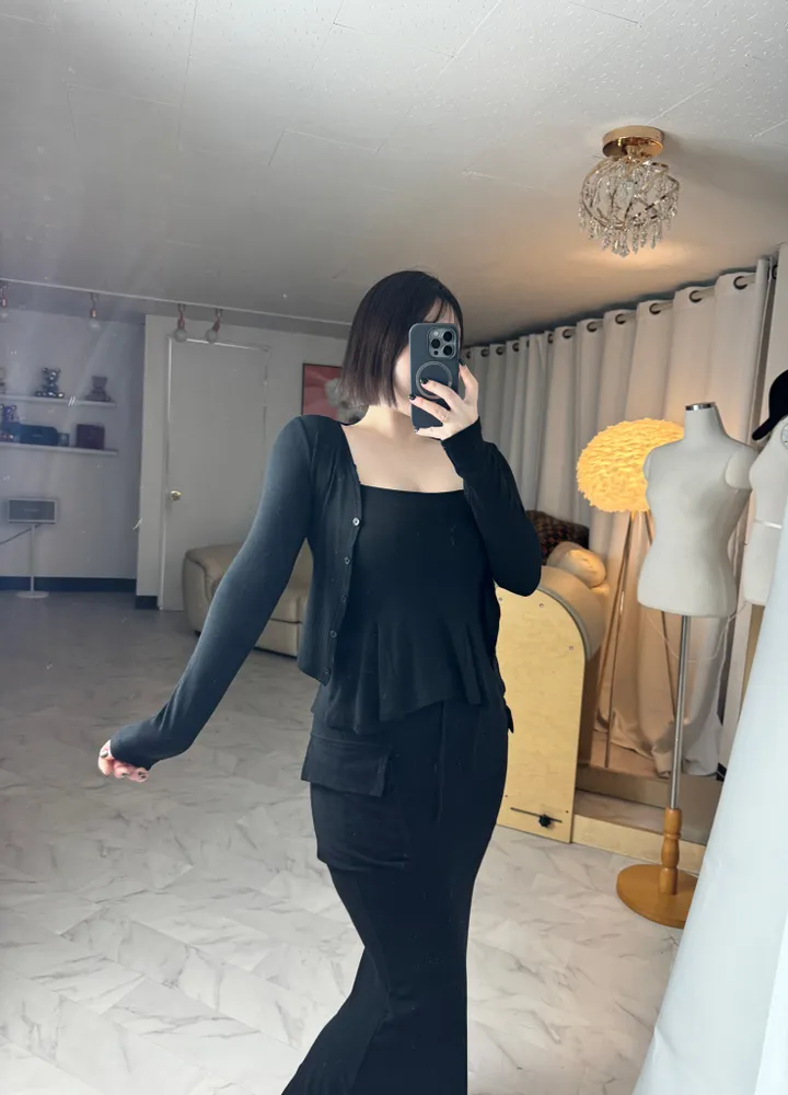 플레어 나시 가디건 투피스 세트 상세 이미지 40