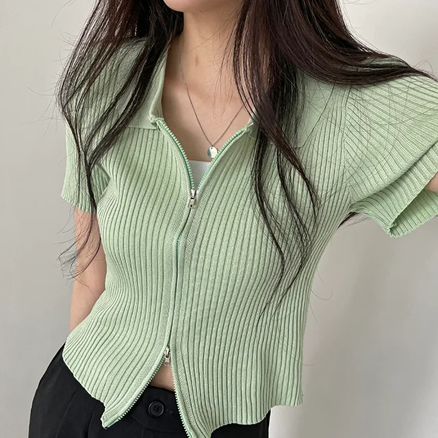 1+1할인[미친핏감!!/투웨이집업] 예쁜컬러가득 카라 스판골지니트 슬림핏 투웨이집업 상세 이미지 21