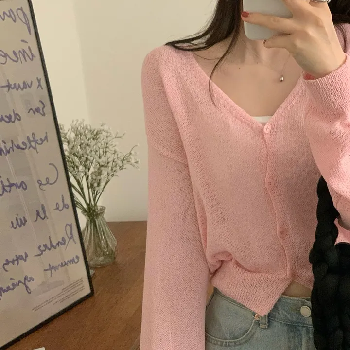 [여름까지] 소브 파스텔 V 크롭 가디건(5color) 상세 이미지 10