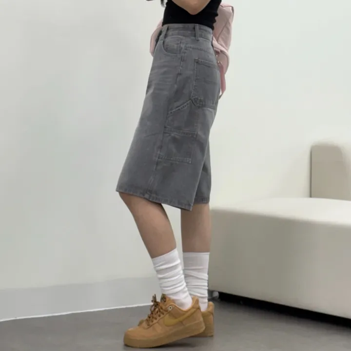 [카펜더버뮤다🐰/숏&롱/~2XL] 아일렛 카펜더 5부 7부 버뮤다 데님 숏팬츠 여름반바지 기장선택 남녀공용 하체커버 빅사이즈 (5Col) 상세 이미지 19