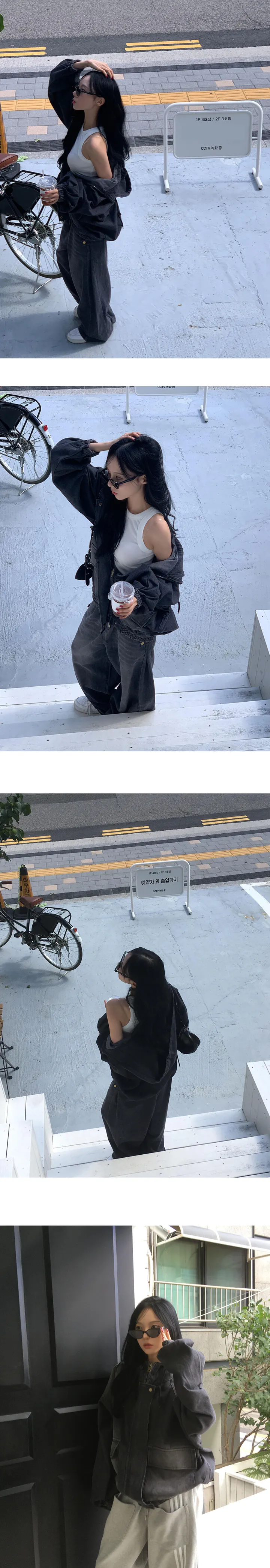 [기획🖤/오버핏] 톰 데님 후드 빈티지 워싱 투웨이 점퍼 -2color 상세 이미지 12