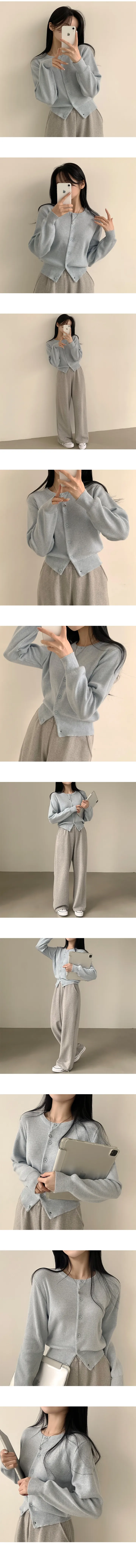 [여리여리~/날씬핏] 옷장 속 필수템, 데일리 무지 라운드 니트가디건 (10color) 상세 이미지 10