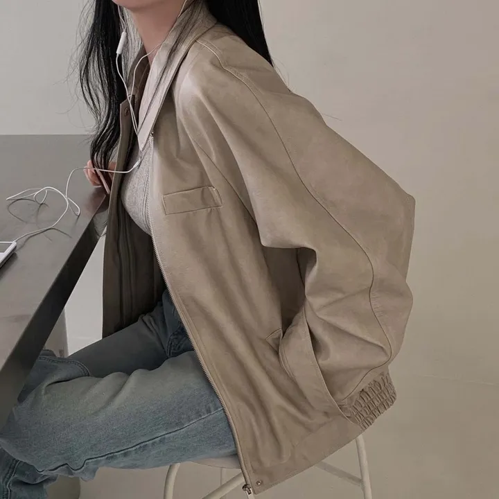 [고퀄리티] 자체제작 #크치Made 매트 이프온리 스프링 나그랑 레더 자켓 - jk 상세 이미지 66