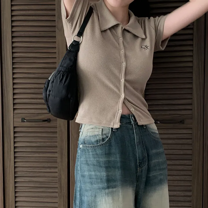 [드디어반팔출시!!/아이보리 당일출고🎉] 자체제작 #크치Made 반팔 ver. 웨하스 슬림핏 카라 골지 반팔 니트 가디건 - cd 상세 이미지 65