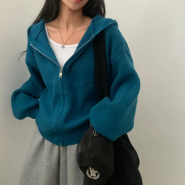 [후기보장✨/폭닥소재] 포근핏, 왕루즈핏 투웨이 니트 후드집업,점퍼 - 5color 상세 이미지 29