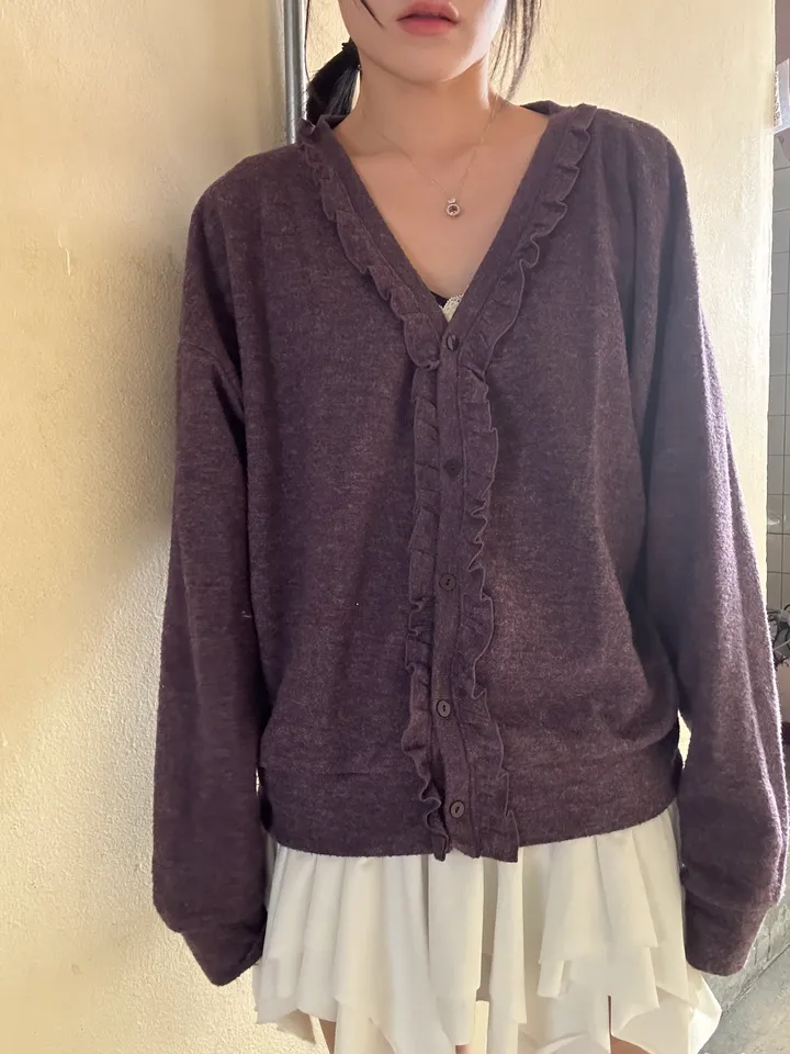 *추천* 빈티지 프릴 가디건 3color 상세 이미지 16