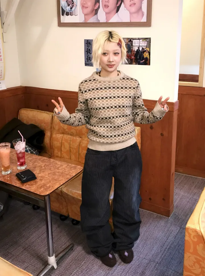 ♨주문폭주♨ #블랙 스트라이프 생지 데님 (당일 배송) 상세 이미지 7