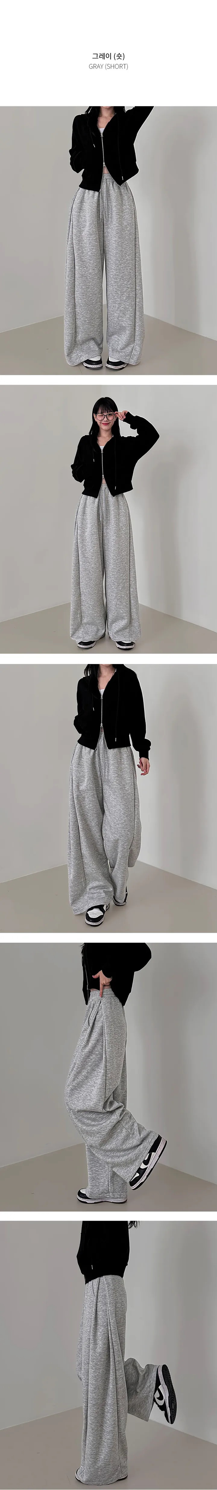 *묶음할인[숏&롱/사이드핀턱] 펀치 데일리한 와이드 트레이닝팬츠 상세 이미지 10