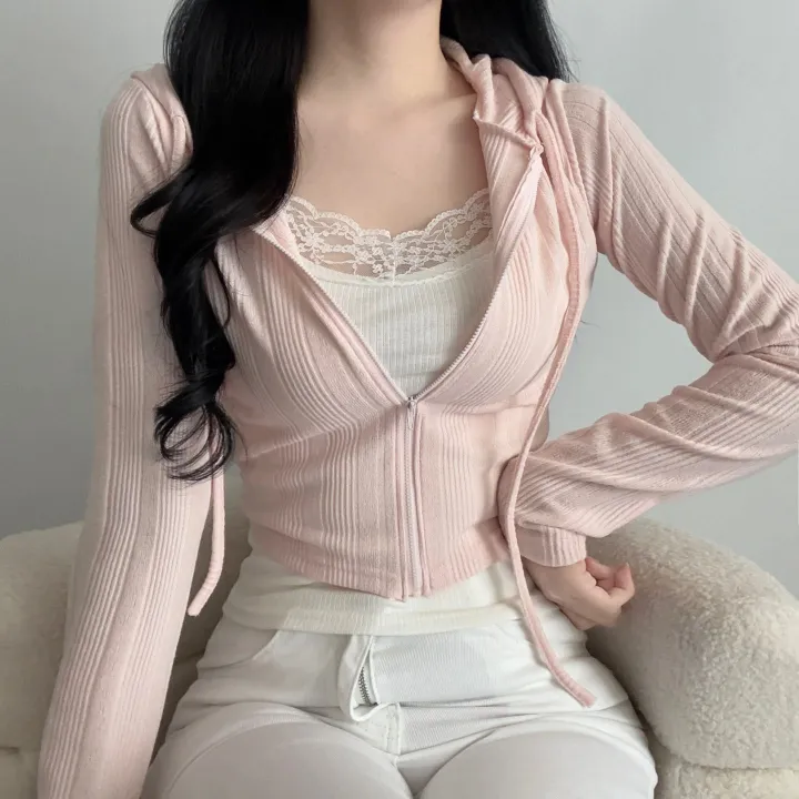 [봄신상/핏예뻐요!] 슬림핏 골지 후드집업 상세 이미지 15