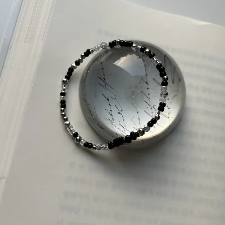 handmade] twinkle black bracelet 상세 이미지 1