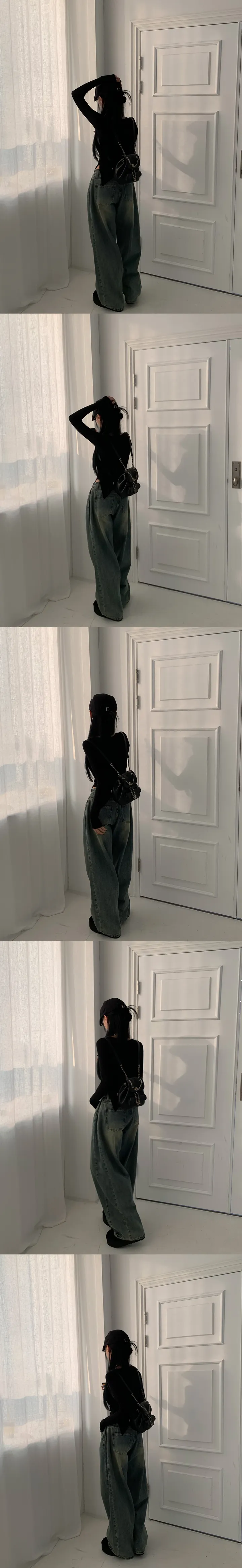 [기획가🖤/핏보장/기장선택] 필링 워싱 사이드 핀턱 와이드 pt - 4color 상세 이미지 9