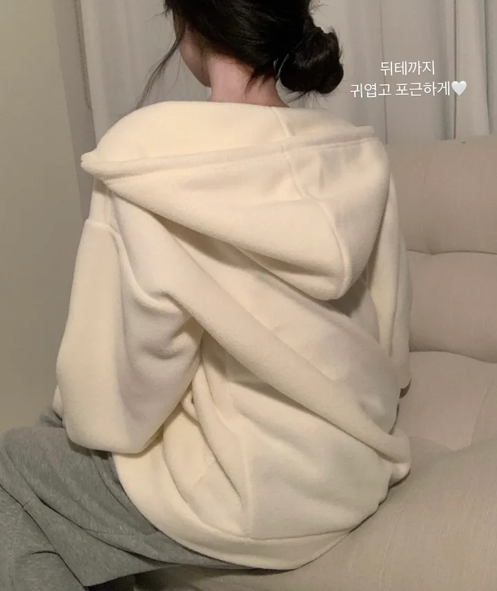 후리스 레터링 더비 투웨이 후드zip up -10col 상세 이미지 6