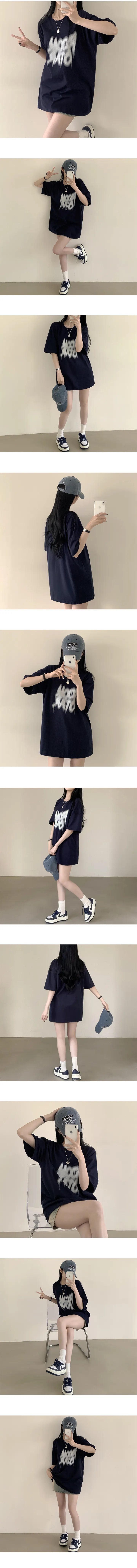 [유니크/오버핏] 힙무드, 나염 페인팅 박시 반팔티셔츠 (8color) 상세 이미지 8