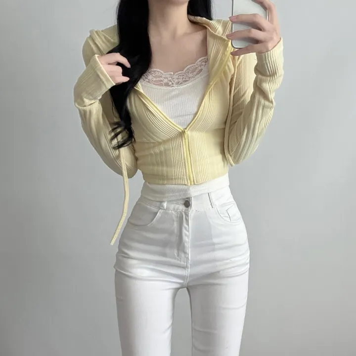 [봄신상/핏예뻐요!] 슬림핏 골지 후드집업 상세 이미지 18