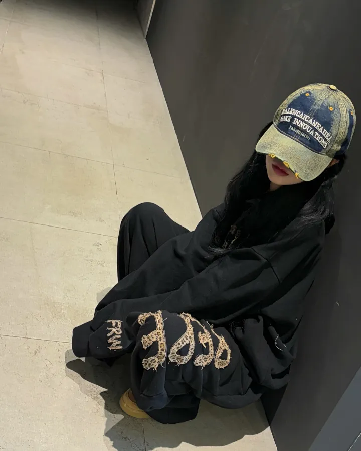💜피그먼볼캡 2col unisex 하이앤드 데미지 얼굴소멸 깊은 볼캡 로로 피그먼cap 상세 이미지 6