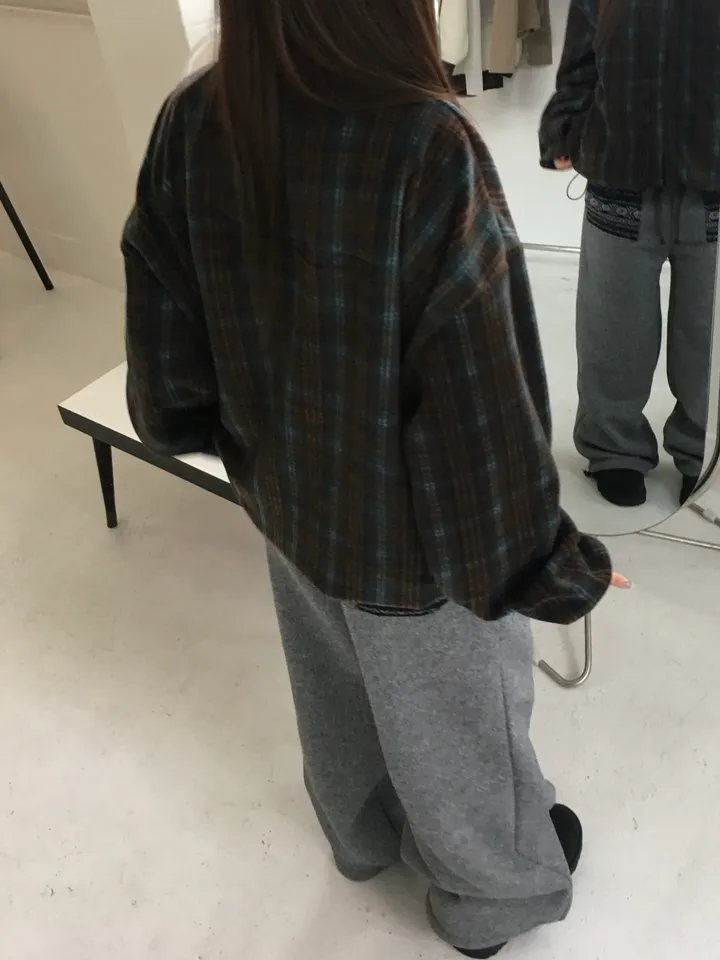 (2 color) 도쿄 체크 후리스집업 상세 이미지 20