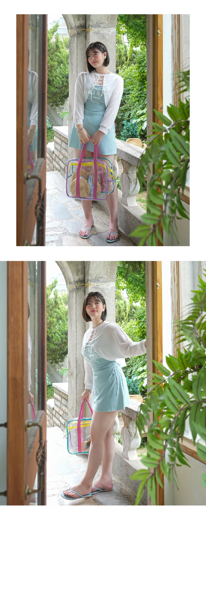 [빅사이즈 44-100]몰디브원피스 3피스수영복 (빅사이즈수영복 체형커버 긴팔 호캉스 비치웨어 모노키니 휴가룩 신행 빅사이즈비키니 만삭수영복) 상세 이미지 7