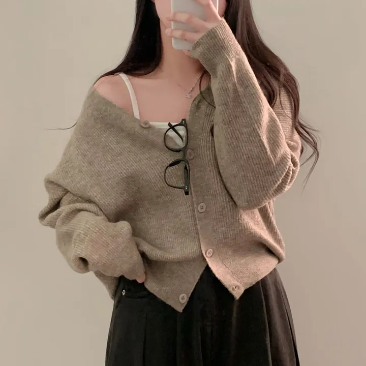 [인생가디건🤍]극여리 루즈핏 울 브이넥 니트 가디건 - 8color 상세 이미지 50