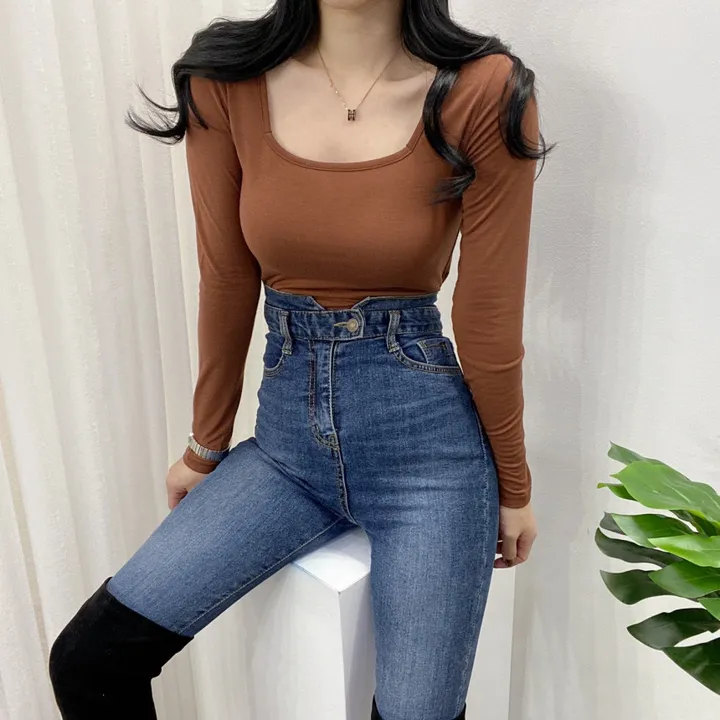 🚀당일발송🚀[묶음할인/안감기모] 가을 겨울 조이 기모 스퀘어넥 긴팔 티셔츠 이너티 상세 이미지 41