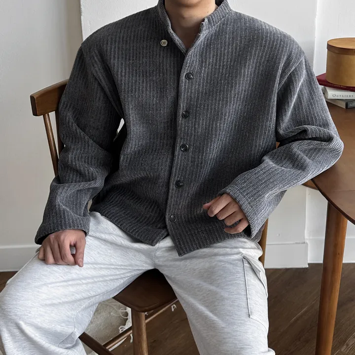 [5컬러]이플 남자 구김없는 루즈 오버핏 메이플 합포 자켓 가디건 상세 이미지 6