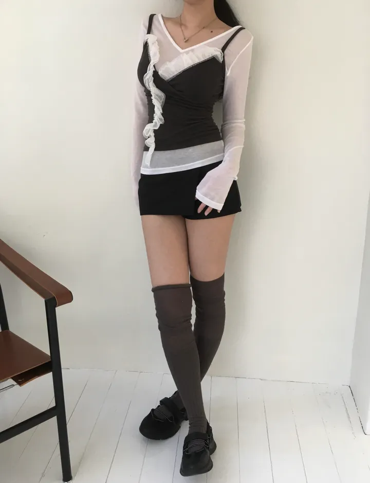 [*feminine🤍] 로제 레이스 랩 나시 lace sv - 3 color 상세 이미지 51