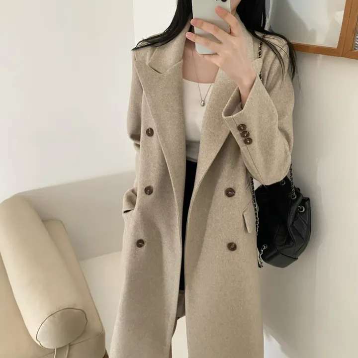 플룻 코트 봄코트 롱코트 하객룩 울코트 상세 이미지 2