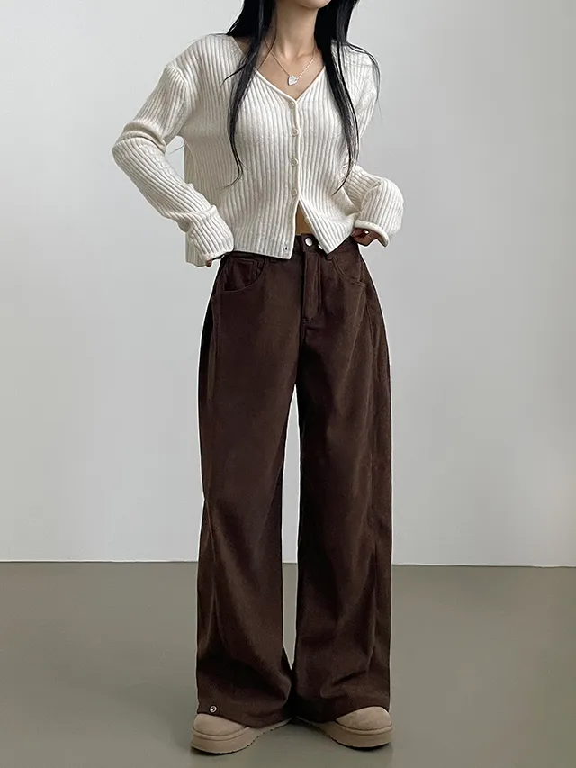 [한파대비/3기장~2XL!] 스냅버튼 융기모 코듀로이 골덴 폴딩 와이드팬츠 4color 상세 이미지 63
